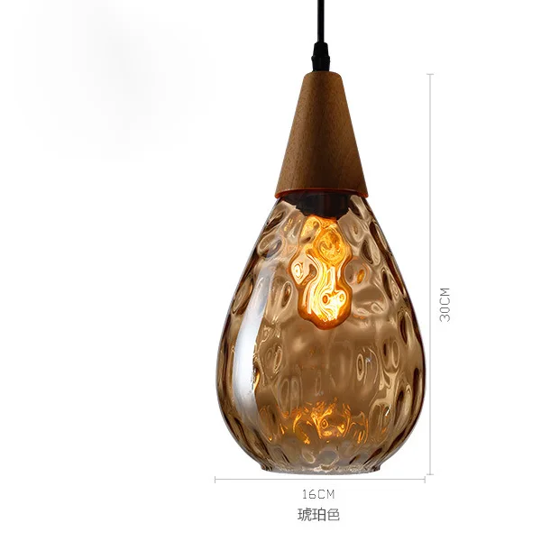 water drop pendant Artpard Янтарный подвесной светильник в форме капли воды Янтарный дымчатый серый абажур E27 лампа Эдисона для гостиной столовой Потолочный подвесной светильник - Цвет корпуса: water drop pendant