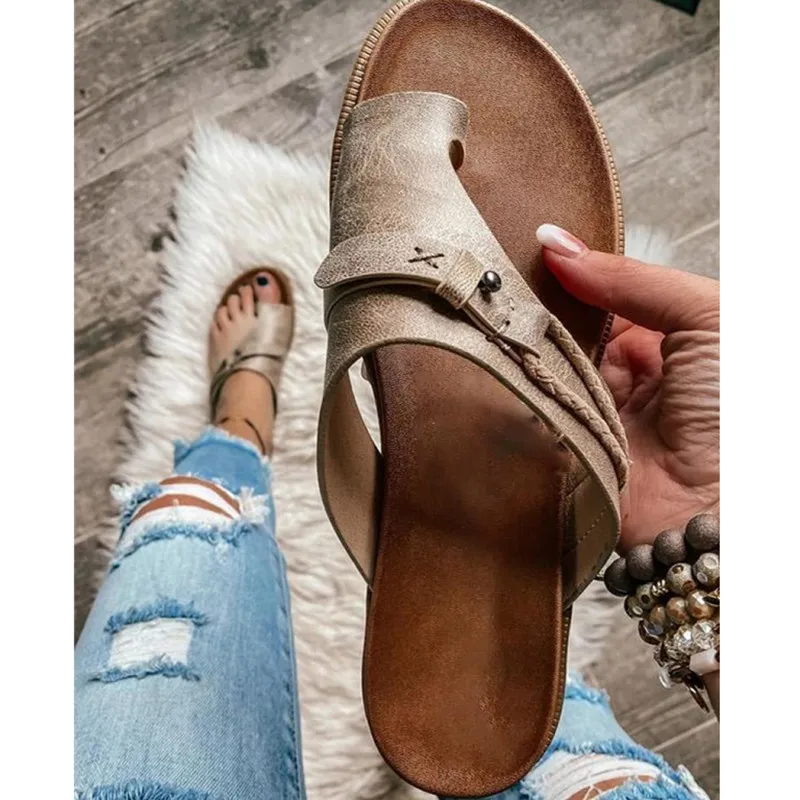 Summer Women Slippers Ladies Solid Beach Casual Shoes Female Retro Flip-Flops Slippers Non-Slip Chaussure Sandals Femme Slides