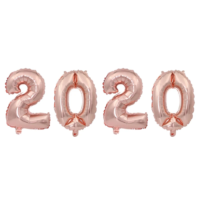 16inch rose gold Воздушный шар из фольги с новогодней звездой, круглый шар с номером для Рождественского украшения дома, новогодний декор, поставки Navidad - Цвет: 16inch rose gold