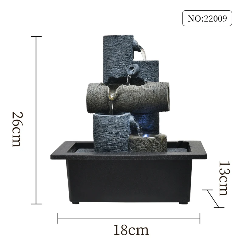 Fontana Da Tavolo Con Luci LED - Cascata D'Acqua USB Per Casa E Ufficio - Foto 6