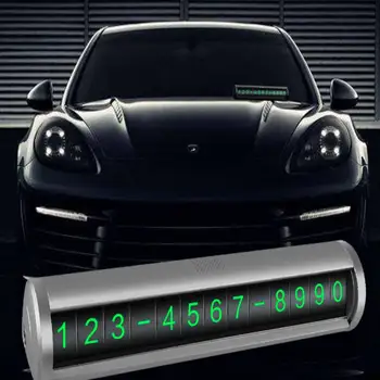 

1Pcs Hidden Form Metal Stop Sign License Plate Telephone Number Plate Temporary Stop Sign Car Numbers Stickers 117X25X16mm