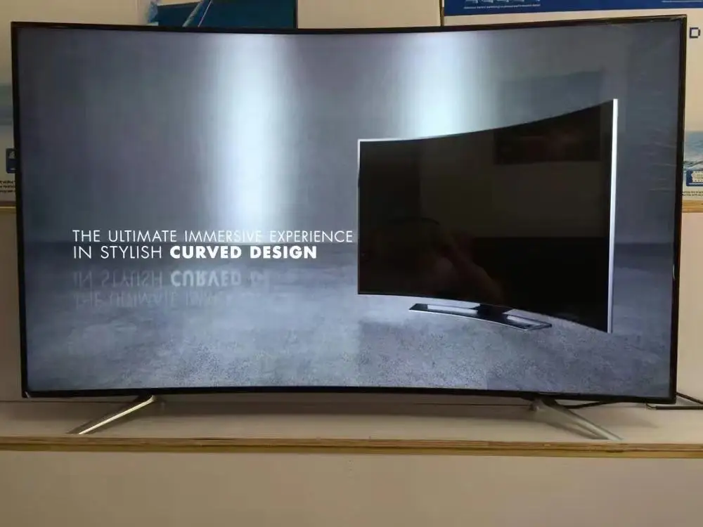 TV 세트 모니터 디스플레이, 4K LED 안드로이드 스마트 곡선 LED TV, 55 65 75 인치