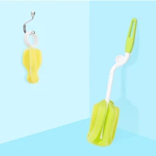 Детские щетки для бутылочек, 1 набор, щетка для чистки бутылочек, инструмент для чистки сосок, вращающаяся Губка на 360 градусов, чашка для кормления, очиститель соломы