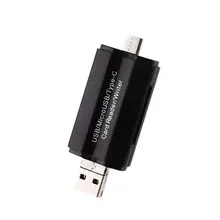 3 в 1 OTG кард-ридер type-C/MicroUSB/USB память для телефона компьютер поддержка разъем простой в использовании портативный кард-ридер