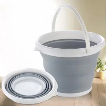 

10L Foldable Pail Bucket Collapsible Buckets Folding Water Container for Beach Hiking Camping Gear Water Fishing Tub Car Washing