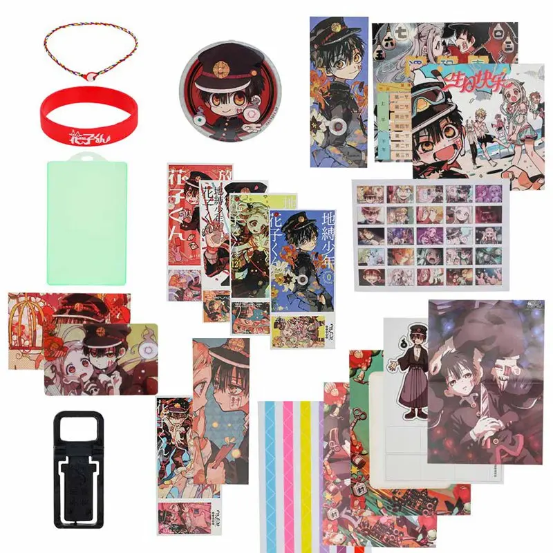 Anime Toilet-Bound Hanako Kun Lucky Bag Gift Bag Collection Toy Include Postcard Poster Badge Stickers Bookmark Sleeves Gift