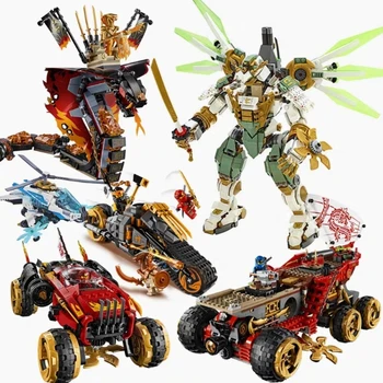 

2019 New Ninja Series Lioyds Titan Mech Compatible Ninjagoing 70676 70675 70673 Building Blocks Toys for Kids Gift