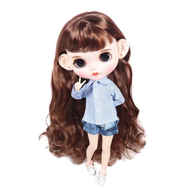 1/6 BJD кукла новое матовое лицо мягкие вьющиеся волосы с бровями 30 см соединение тела блеск для губ SD индивидуальные подарочные игрушки
