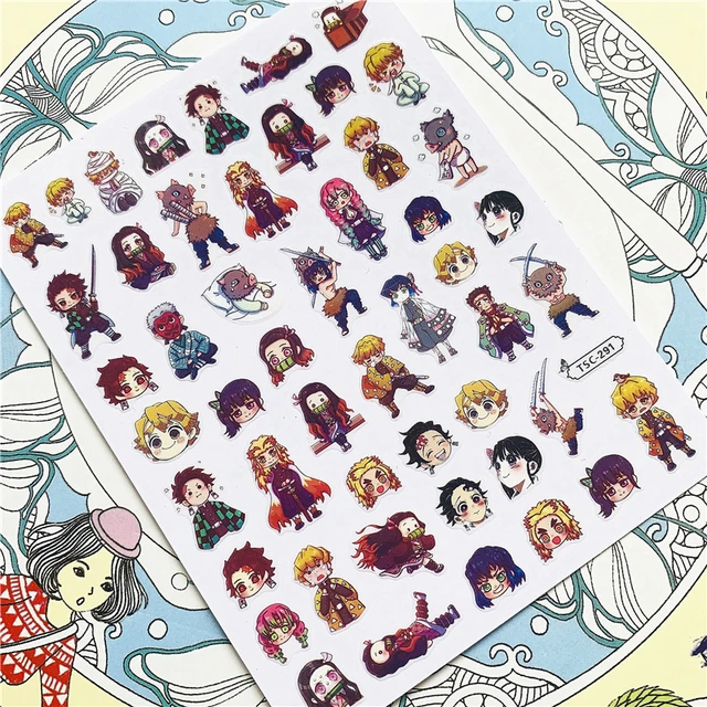 TSC-293 TSC-287 Japanese cartoon anime clown character 3D Back glue Nail Art Stickers Decals Sliders Nail ornament decoration TSC-291