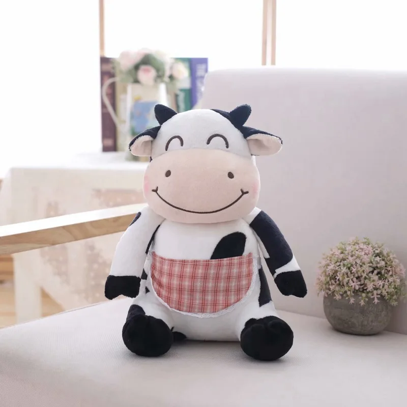 1 шт. 30 см Kawaii животные игрушки детские игрушки молочная корова Прямая мультфильм чучела крупного рогатого скота плюшевые игрушки для детей милый подарок - Цвет: Pink-2