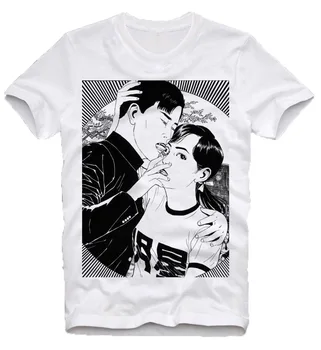 

Suehiro Maruo Eyeball Lick Horror Anime Manga Junji Ito Uzumaki Japanese New Fashion Printing O-Neck T Shirt Shirt Men