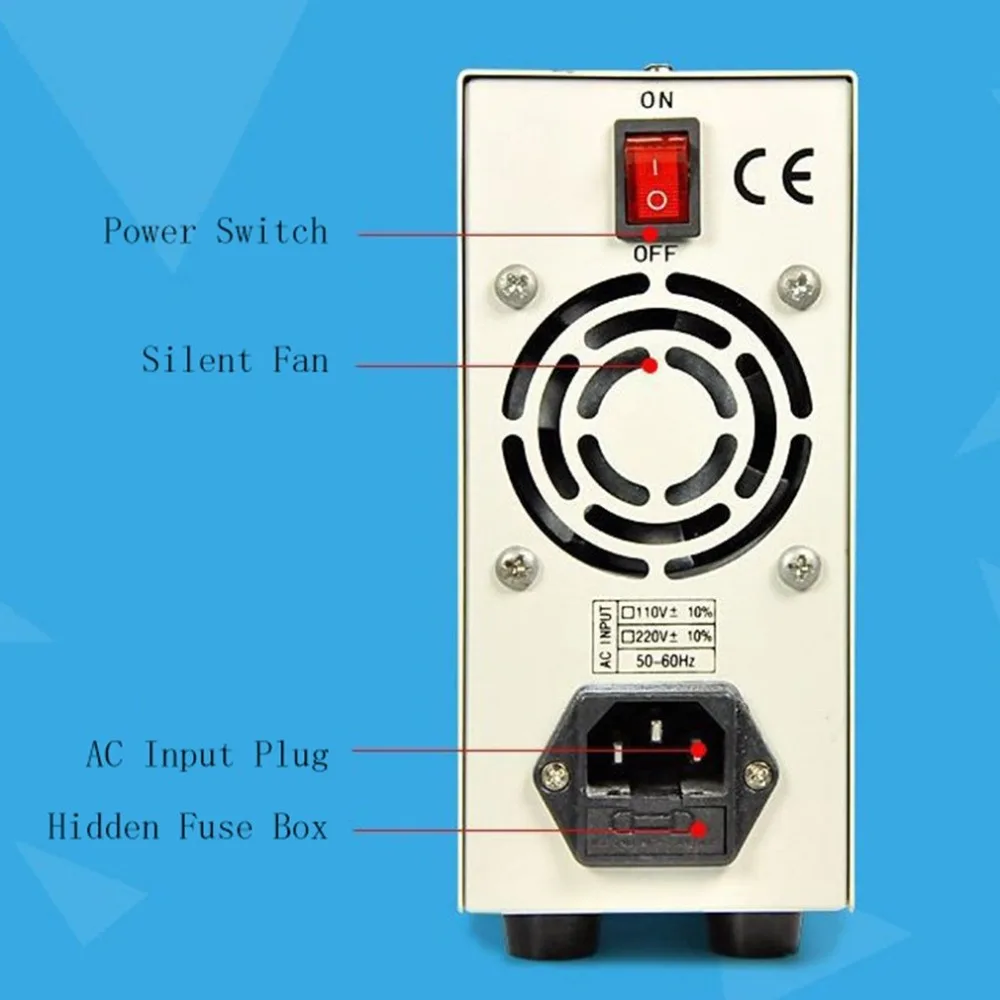 30 V/10A цифровой мини DC Питание вольтметр Дисплей Регулируемый коммутации для мобильного телефона PC Тетрадь техническое обслуживание