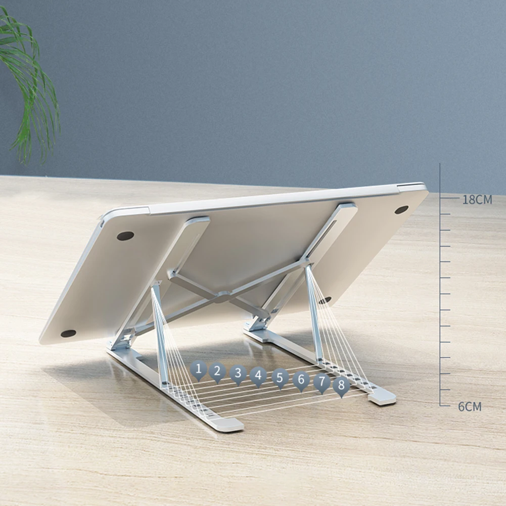 Складной портативный ноутбук стенд Угол обзора/регулируемый по высоте алюминий сплав Кронштейн Поддержка 10-17 дюймов ноутбук