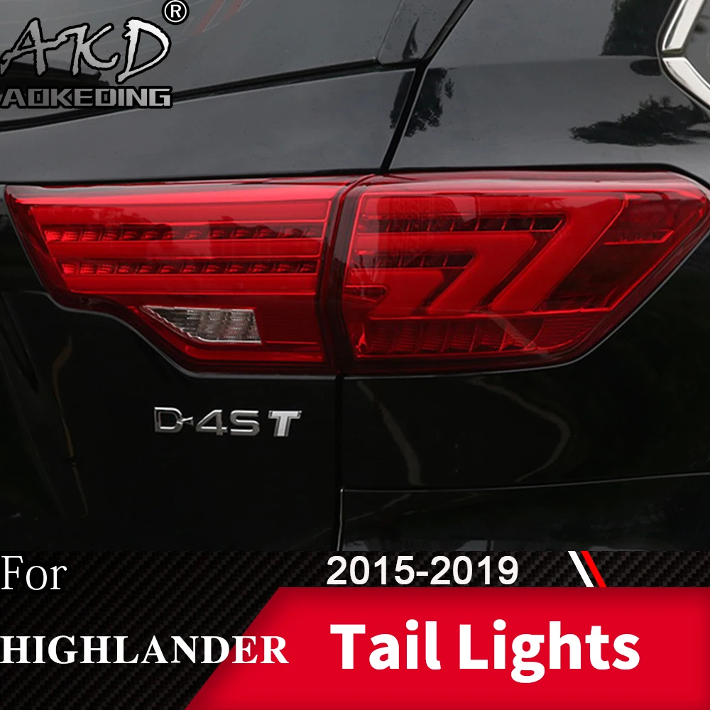 Задний фонарь для автомобиля Toyota Highlander- новая светодиодная… для Kluger задние фары Противотуманные фары Дневные ходовые огни DRL автомобильные аксессуары