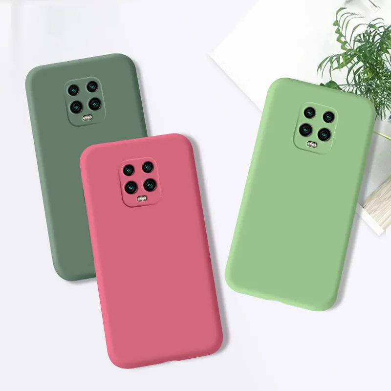 Жидкий силиконовый чехол для Redmi 9 защитный объектива камеры телефонный Xiaomi 9s 8 Pro