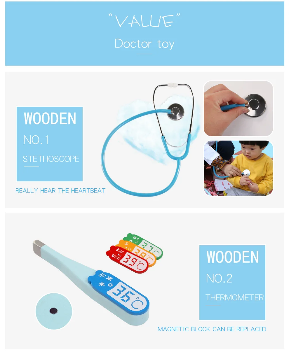 Caixa de Medicina Fingir Jogar Doutor Brinquedos Médicos Crianças Educação Carry Case Papel Criativo Jogando 60 Pçs - Set 3 Brinquedos e hobbies