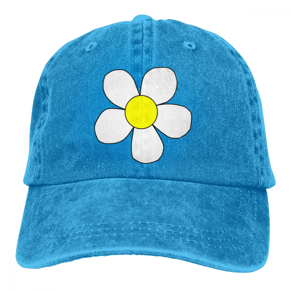 Daisy Casquette черные унисекс Мужские Женские джинсовые бейсболка с ремешком кепки регулируемые Гольф папа шляпа