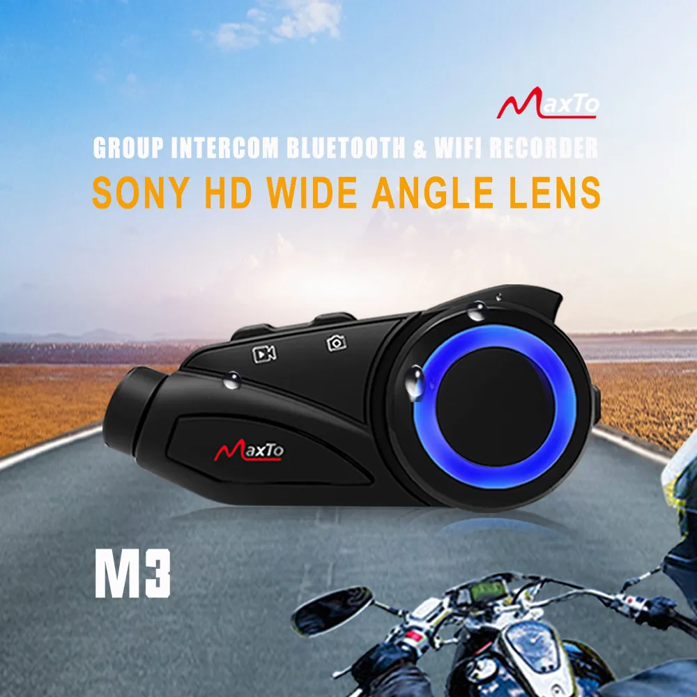 Гарнитура Maxto M3 мотоциклетная беспроводная 1080P 64 ГБ | Автомобили и мотоциклы