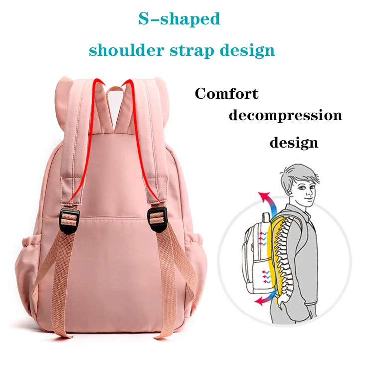 Качественные рюкзаки Mochila для девочек, повседневные школьные рюкзаки с милыми буквами на плечо для женщин, вместительные дорожные сумки