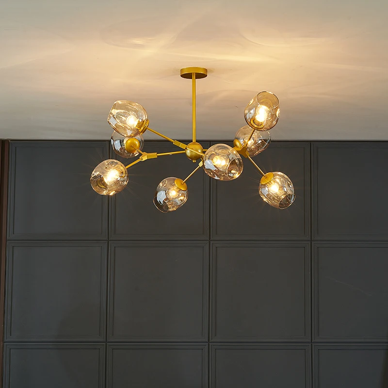 Nordic LED Chandelier GLass E27 Lighting for Home Living Dining Room Chandelier Hanging Lamp Bedroom Decor Indoor Light Fixture image_1
