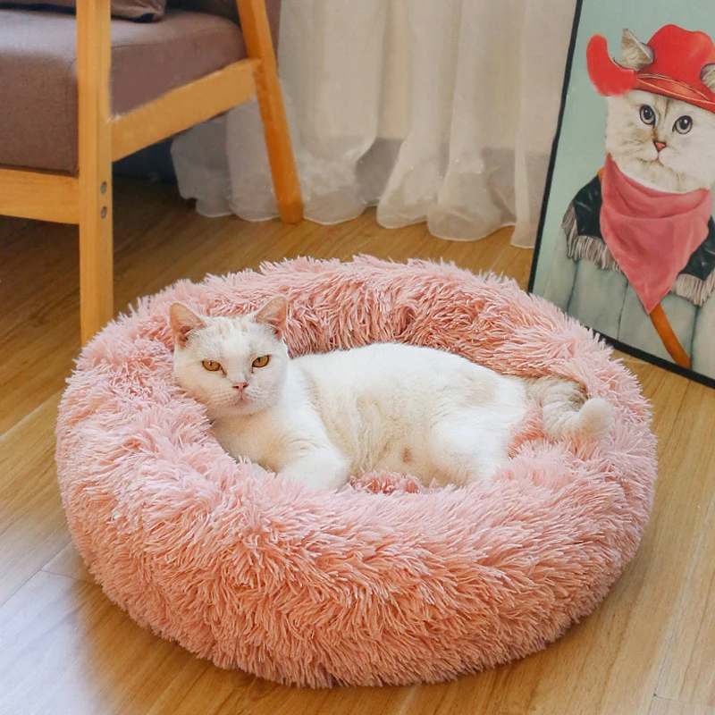 Petshy плюшевые теплые кошка кровать домик для домашних животных спальный подушка