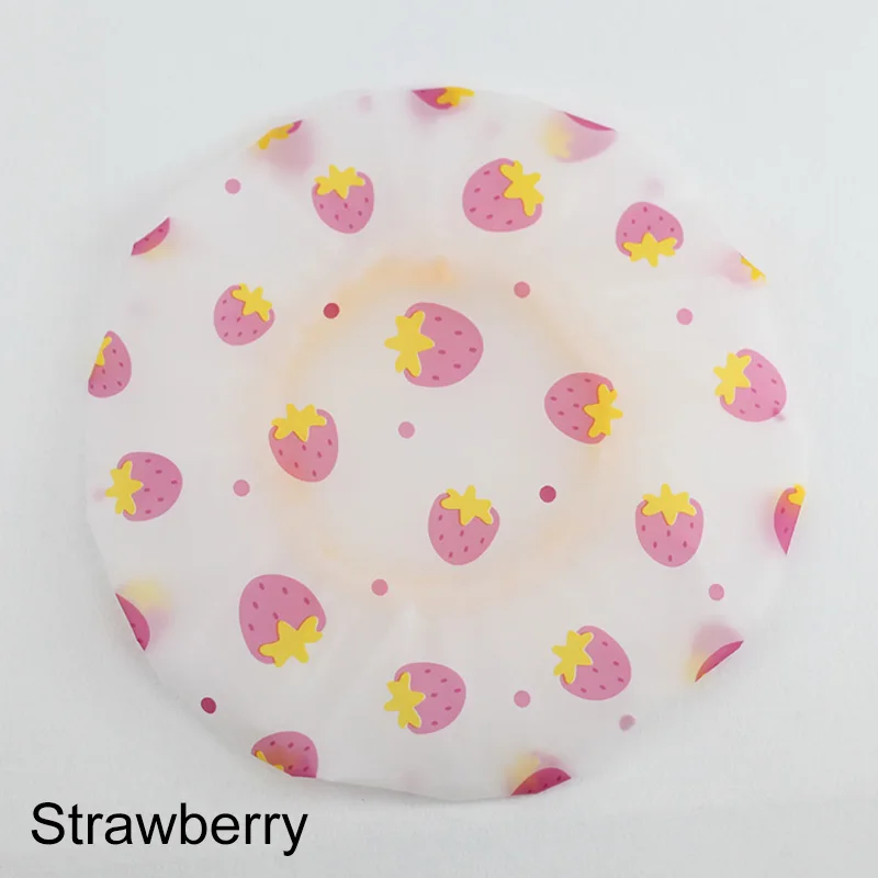 strawberry Утолщенная эластичная лента водонепроницаемая шапочка для купания шапочка для душа 1 шт. экологически чистые Мультяшные Женские аксессуары для ванной комнаты - Цвет: strawberry