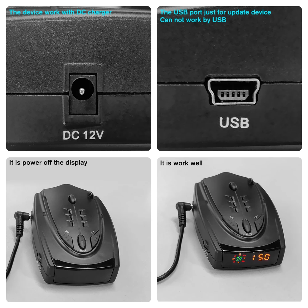 Podofo Auto Radar Detektoren Led 2 in 1 Radar Detektor Russische Stimme mit GPS Auto Anti Strelka R