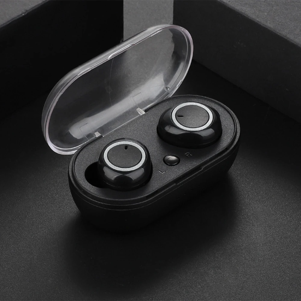 Наушники портативная гарнитура беспроводные наушники Touc 3D стерео Bluetooth с зарядной коробкой спортивные наушники - Название цвета: Серый