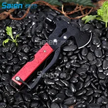 Мультитул из нержавеющей стали в прочной черной оксиде, идеально подходит для кемпинга, выживания, на открытом воздухе, автомобильный инструмент с молотком, топором, ножом