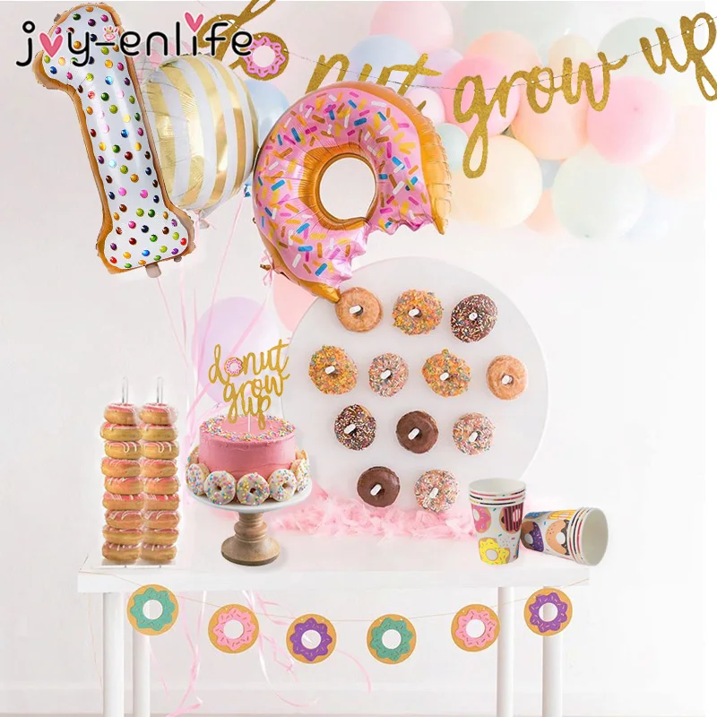 Donut-Birthday-Party-Supplies-Donut-Grow-Up-Party-Decoration-Foil-Donut-Balloons-Doughnut-Cupcake-Topper-Boy (2)