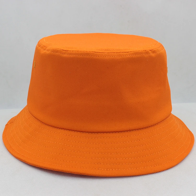 Orange DIY ведро на заказ шляпа с логотипом вышивка для взрослых детей Высокое качество досуг путешествия рыбалка лето весна хлопок шляпа - Цвет: Orange