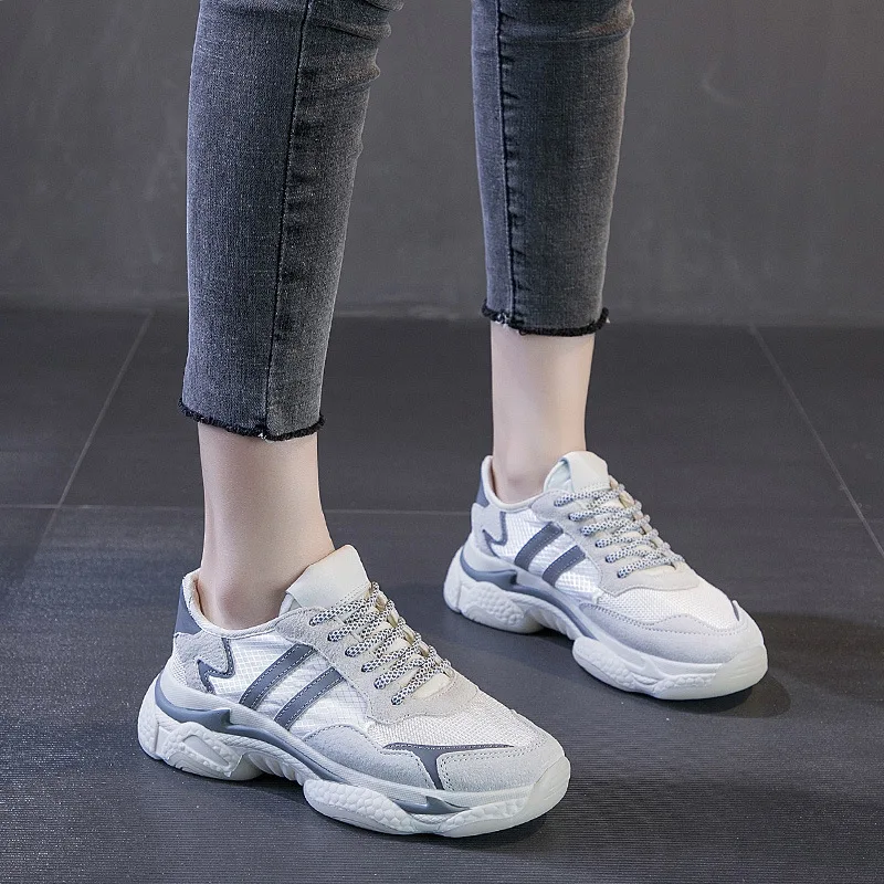 

2019 Autumn New Style Thick Bottomed Dad Shoes Network Red Breathable Casual Shoes Versatile INS White Shoes Athletic Shoes Chil