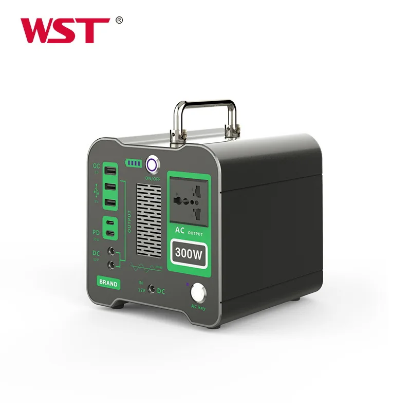 US $450.00 Portable Power Station 300W Lithium Battery Emergency Power Station Outdoor Solar Powered Generator 110V 220V Power Supply