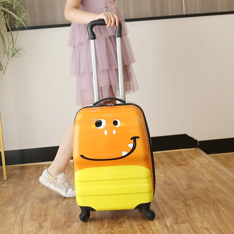 3D Cartoon Suitcases on Wheels for Kids Travel