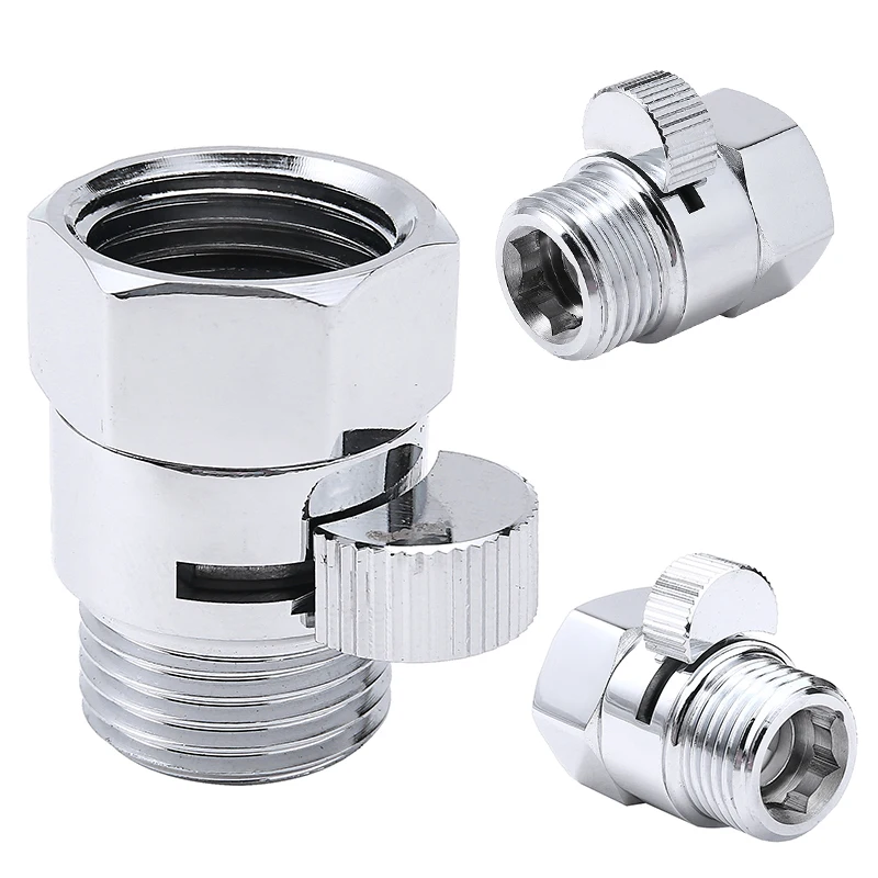 New G1/2" Full Brass Shower Head Valves Flow Control Shut Off Valve
