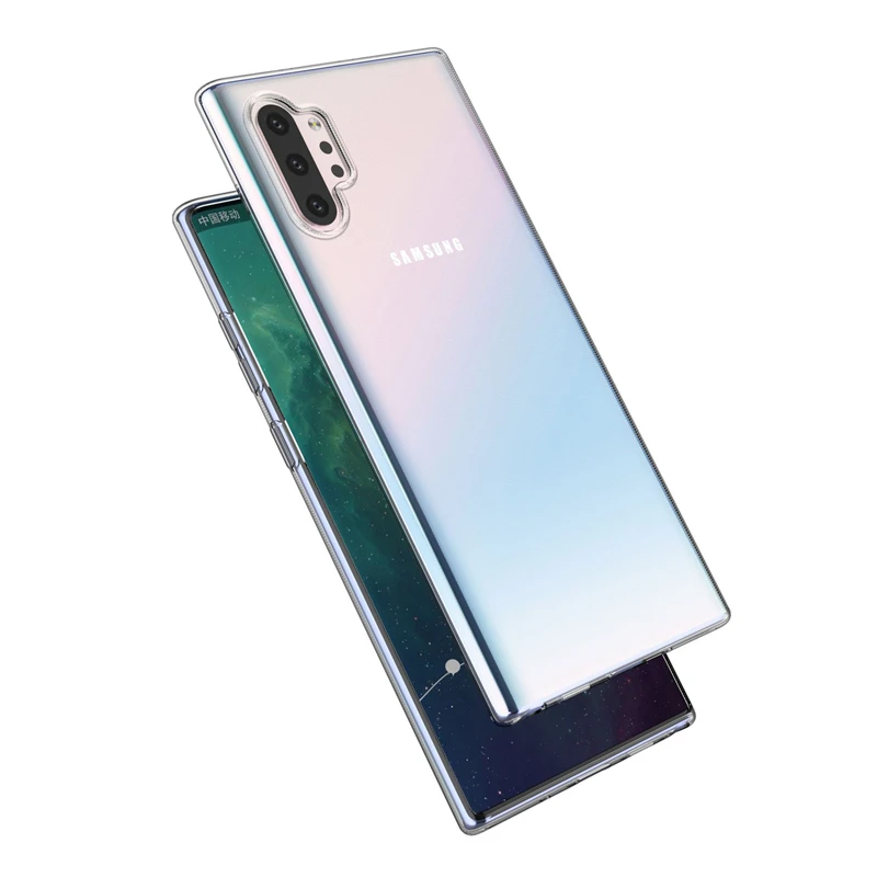 

For Samsung Galaxy Note 10 Plus Case Slim Transparent TPU Silicone Clear Soft Back Cover For Samsung Note 10+ Phone Case
