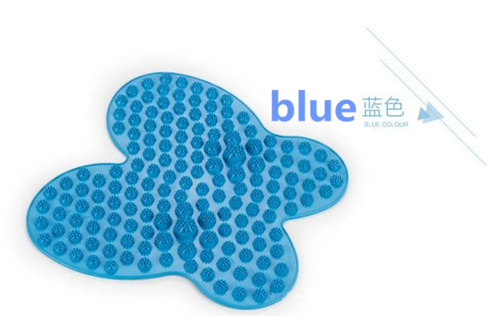 Blue Китайский рефлексологический Walk Stone болеутоляющее массажер для ног коврик для здоровья акупрессур бабочка палец прессовочная пластина - Цвет: Blue