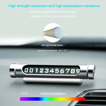 

Universal Temporary Stop Sign Phone Number Car Parking License Plate Car Stickers Number Card Plate Hidden Switch Car-Styling