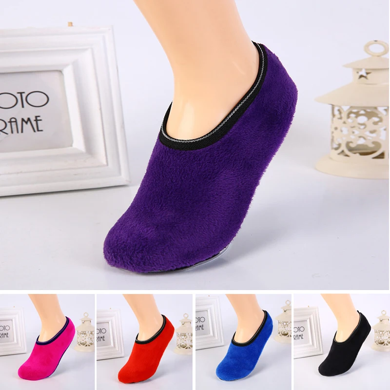 Women Slipper Socks Indoor Floor Anti Slip Ankle Low Cut Breathable Winter Sock