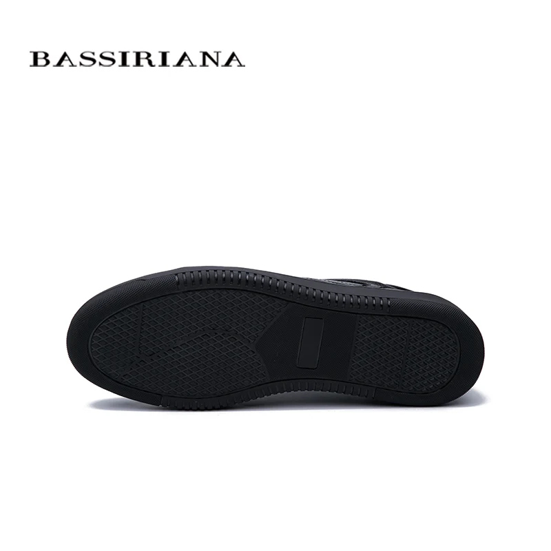 Bassiriana новые мужские кожаные повседневные туфли с удобной черной весной и осенью 39-45 размер ручной работы