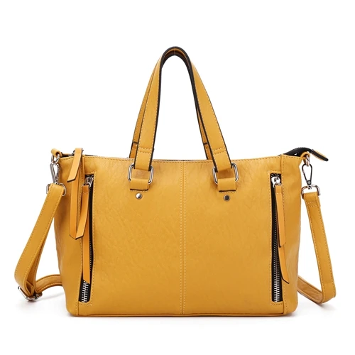 Женские сумки, повседневная женская сумка на плечо, мягкий дизайнерский рюкзак, высокое качество, женская сумка, украшение на молнии, дамская сумка на каждый день | CT23784 - Цвет: YELLOW