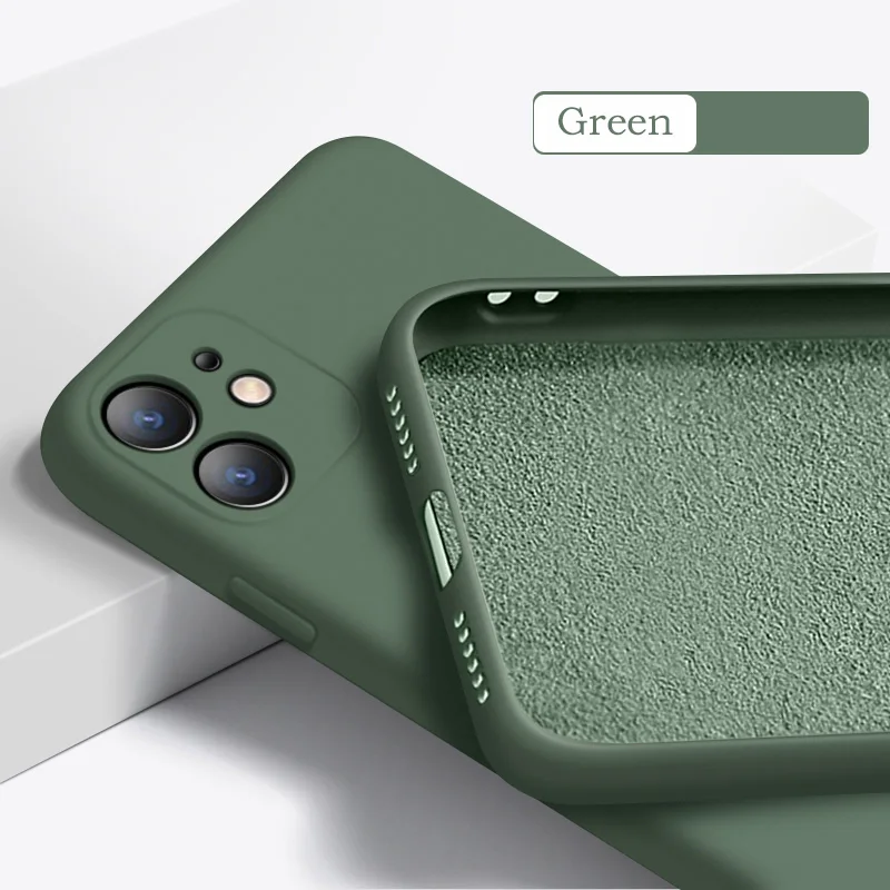 Чехол для iPhone 11 чехол из жидкого силикона матовый мягкий Apple Pro Max с полной защитой