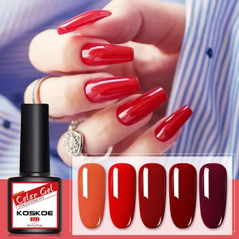 

KOSKOE 120 Colors Nail UV Gel Brown Blue Red Pink Green Yellow Nail Glitter Holographics Soak Off UV Nail Art Gel Nail Varnish