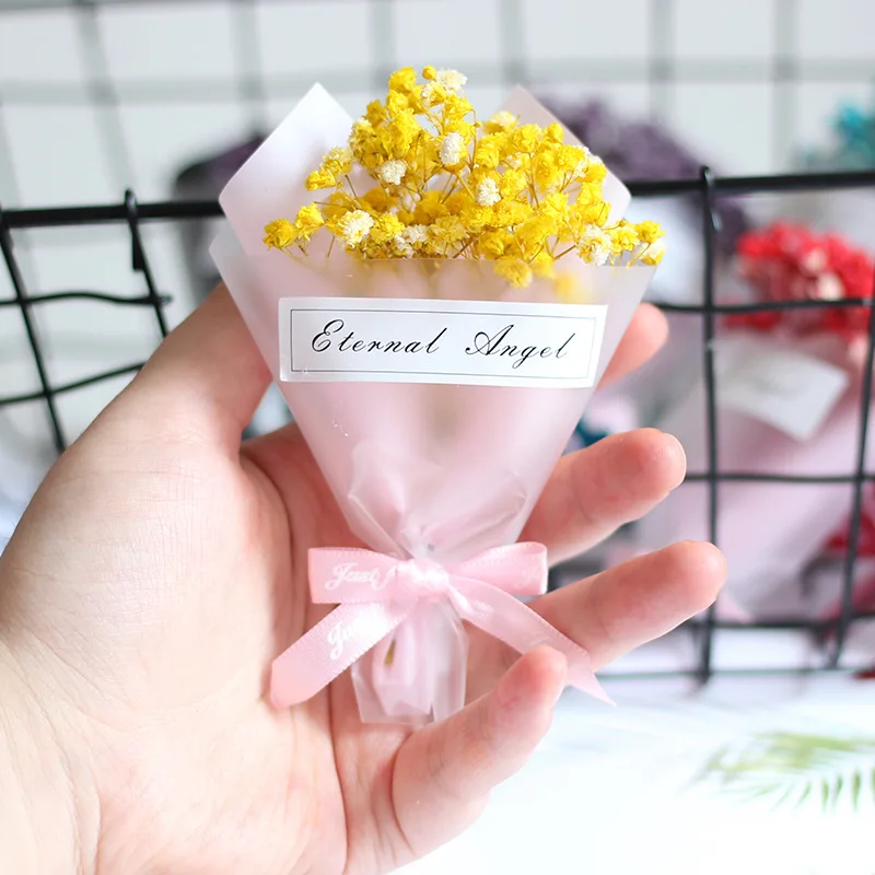 1 Bunch of Mini Dried Flowers Sky Stars Small Bouquet Take Picture Prop Home Window Decoration Valentine's Day DIY Craft Gifts