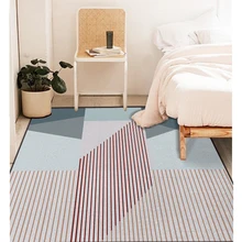 Ковер нордический ins спальня гостиная полный прекрасный прикроватный чайный коврик для стола сетка Красная с маленькой плюшевой девочкой