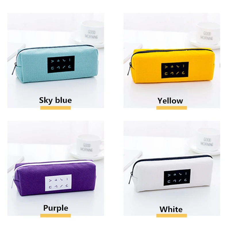 Large Capacity Canvas Pencil school Pencil Cases Bags Creative Cute Pen Box Pouch Case Office School Stationary Supplies