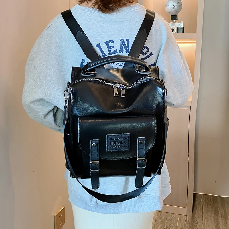 Кожаные Рюкзаки Женские винтажные женские сумки через плечо Sac a Dos женские дорожные сумки Mochilas школьные сумки для девочек XA571H