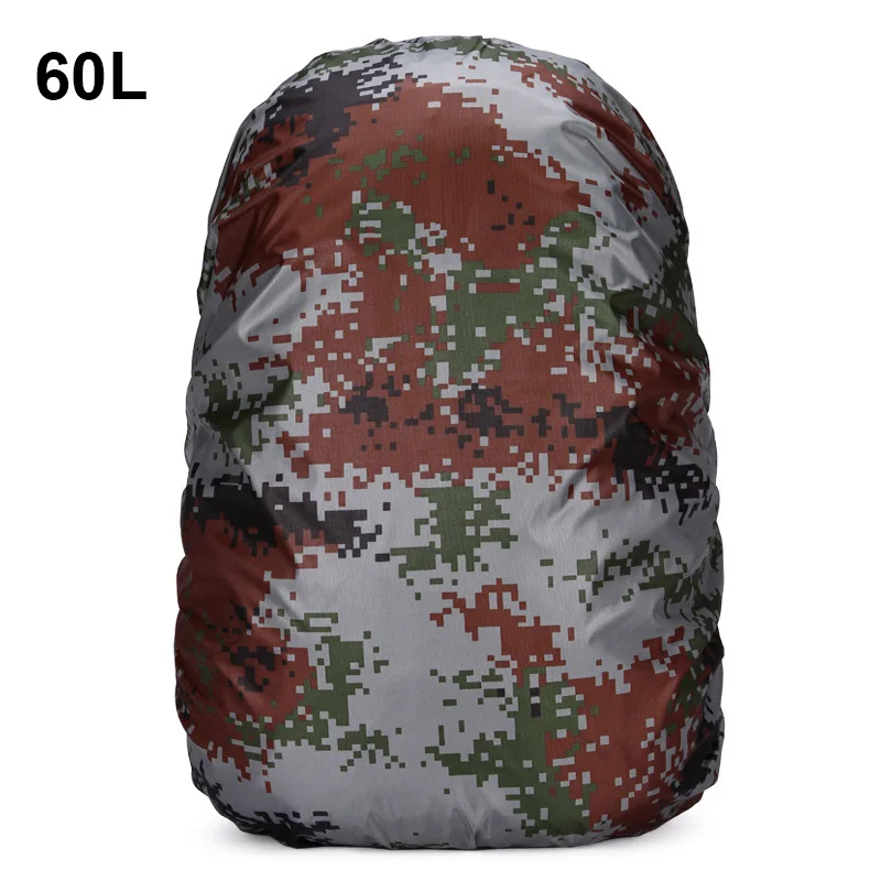 Синий 20L 45L 60L Военная камуфляжная спортивная сумка с принтом, чехлы для наружной водонепроницаемой защитной сумки, Ультралегкая Портативная сумка, Оксфорд, дождевик - Цвет: Синий