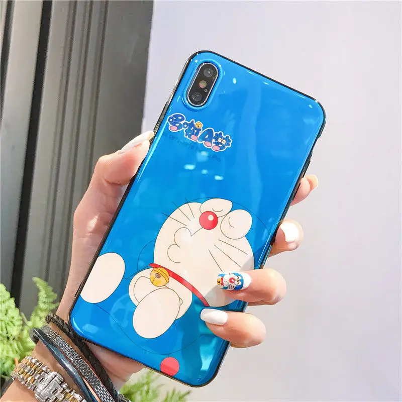 Чехол iphoneX 6 6s 7 8 Plus XR XS Max, мягкий чехол с рисунком из мультфильма, синий-ray Tinker Cat shell