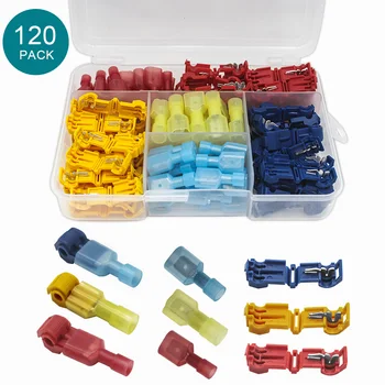 

UnvarySam 120pcs Insulated Crimp Terminal Wire Connectors Ant Wire Clamp Nylon Insert Combo Kit Solderless Quick Connector